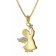 trendor 51372 Angel Pendant Gold 333 / 8K + Gold-Plated Silver Necklace Image 1
