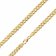 trendor 51568 Curb Chain Necklace Gold Plated 925 Silver 6.9 mm Width Image 1