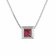 trendor 51655-07 Ladies' Necklace 925 Silver with Synth. Garnet Pendant Image 1