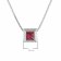 trendor 51655-07 Ladies' Necklace 925 Silver with Synth. Garnet Pendant Image 5