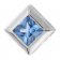 trendor 51655-03 Ladies' Necklace 925 Silver with Blue Cubic Zirconia Pendant Image 2