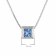 trendor 51655-03 Ladies' Necklace 925 Silver with Blue Cubic Zirconia Pendant Image 5