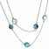 trendor 51343 Ladies' Necklace 925 Sterling Silver Necklace With Blue Quartz Image 1