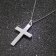trendor 51938 Men's Necklace with Cross 925 Silver Matt Image 3
