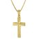 trendor 41054 Cross Pendant Gold 333 / 8K with Gold-Plated Silver Chain Image 1