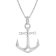 trendor 41178 Silver 925 Anchor Pendant with Chain for Men Image 1