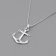 trendor 41178 Silver 925 Anchor Pendant with Chain for Men Image 2
