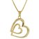 trendor 41182 Women's Heart Pendant Necklace Gold Plated Silver 925 Image 1