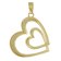 trendor 41182 Women's Heart Pendant Necklace Gold Plated Silver 925 Image 2