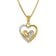 trendor 41206 Damen-Halskette mit Anhänger Gold auf Silber Herz mit Zirkonia Bild 1