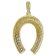 trendor 41238 Hufeisen-Anhänger für Damen Gold 333/8K + vergoldete Silberkette Bild 2