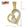 trendor 41486 Necklace Pendant Heart Gold 333/8K + Gold-Plated Silver Chain 6