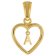 trendor 41725-A Heart Pendant A with Chain Silver Gold-Plated Image 2