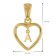 trendor 41725-A Heart Pendant A with Chain Silver Gold-Plated Image 5