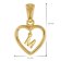 trendor 41725-M Heart Pendant M with Chain Silver Gold-Plated Image 5