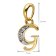 trendor 41520-G Letter Pendant G 333/8K Gold with Gold-Plated Silver Chain Image 5