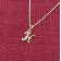 trendor 41520-H Letter Pendant H 333/8K Gold with Gold-Plated Silver Chain Image 2