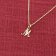 trendor 41520-M Letter Pendant M 333/8K Gold with Gold-Plated Silver Chain Image 2