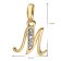 trendor 41520-M Letter Pendant M 333/8K Gold with Gold-Plated Silver Chain Image 5