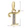 trendor 41520-T Letter Pendant T 333/8K Gold with Gold-Plated Silver Chain Image 5