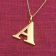 trendor 41790-A Women's Necklace with Capital Letter A Gold-Plated 925 Silver Image 2