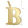 trendor 41790-B Damen-Kette mit Großem Buchstaben B 925 Silber mit Goldauflage Bild 6