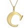 trendor 41790-C Halskette mit Großem Buchstaben C 925 Silber mit Goldauflage Bild 1