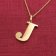 trendor 41790-J Women's Necklace with Capital Letter J Gold-Plated 925 Silver Image 2