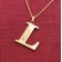 trendor 41790-L Women's Necklace with Capital Letter L Gold-Plated 925 Silver Image 2