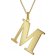 trendor 41790-M Damen-Kette mit Großem Buchstaben M 925 Silber mit Goldauflage Bild 1
