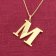 trendor 41790-M Damen-Kette mit Großem Buchstaben M 925 Silber mit Goldauflage Bild 2