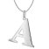 trendor 41780-A Women's Necklace with Capital Letter A 925 Silver Image 1