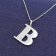 trendor 41780-B Women's Necklace with Capital Letter B 925 Silver Image 2