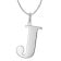 trendor 441780-J Women's Necklace with Capital Letter J 925 Silver Image 1
