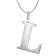 trendor 41780-L Women's Necklace with Capital Letter L 925 Silver Image 1