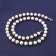 trendor 41848 Men's Pearl Necklace with Black Spinels 50 cm Image 3