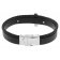 trendor 75875 Men's Bracelet Black Leather Steel Cross Image 2