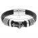 trendor 75878 Leder-Armband für Männer Schwarz mit Stahl Kreuz Bild 5