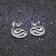 trendor 65038 Silver Women's Drop Earrings Cubic Zirconia Image 2