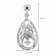trendor 69937 Silver Drop Earrings with Cubic Zirconia Drop-Shaped Image 4
