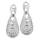 trendor 80722 Silver Drop Earrings with Cubic Zirconia Image 1