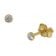 trendor 86298 Stud Earrings Men And Women 333 Gold Cubic Zirconia 3.0 mm Image 1