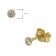 trendor 86298 Stud Earrings Men And Women 333 Gold Cubic Zirconia 3.0 mm Image 3