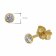 trendor 86304 Stud Earrings Men And Women 333 Gold Cubic Zirconia 3.5 mm Image 5