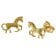 trendor 35809 Kids Earrings Horse Gold 333 Image 1