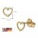 trendor 35818 Kids Stud Earrings for Girls Gold 333 Open Heart Image 3