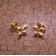 trendor 08770 Damen-Ohrringe Silber 925 Goldplattiert Schmetterling Ohrstecker Bild 2