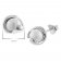 trendor 08778 Silver Earrings White Glass Pearl Image 4