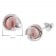 trendor 08780 Silver Earrings Pink with Glass Pearl Image 4
