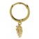 trendor 75843 Drop Earrings Gold Plated Silver Cubic Zirconia Hoops Image 2